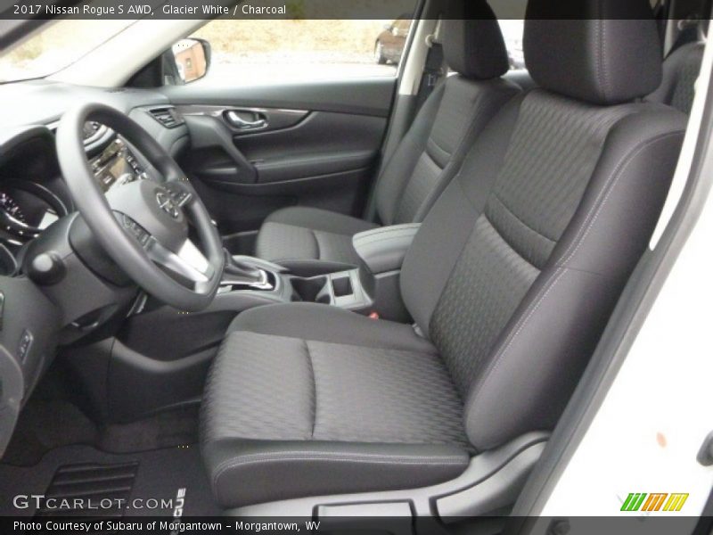 Glacier White / Charcoal 2017 Nissan Rogue S AWD
