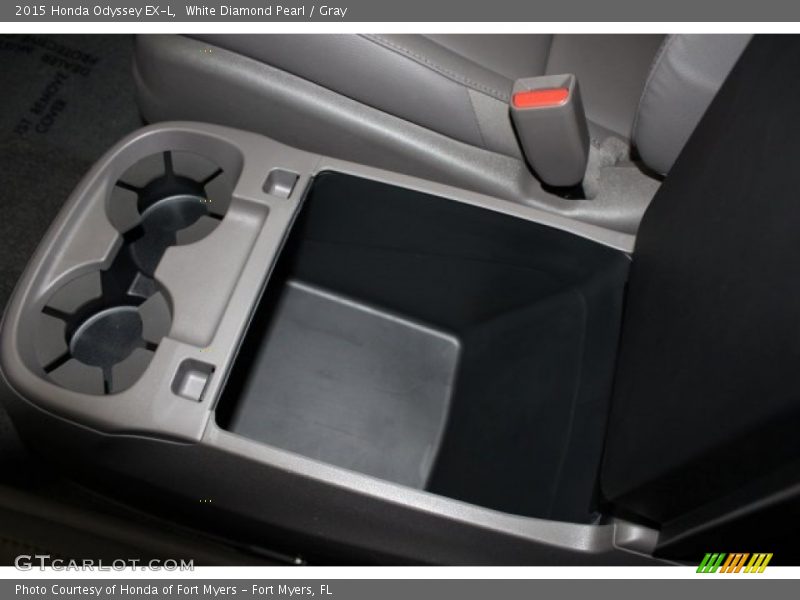 White Diamond Pearl / Gray 2015 Honda Odyssey EX-L