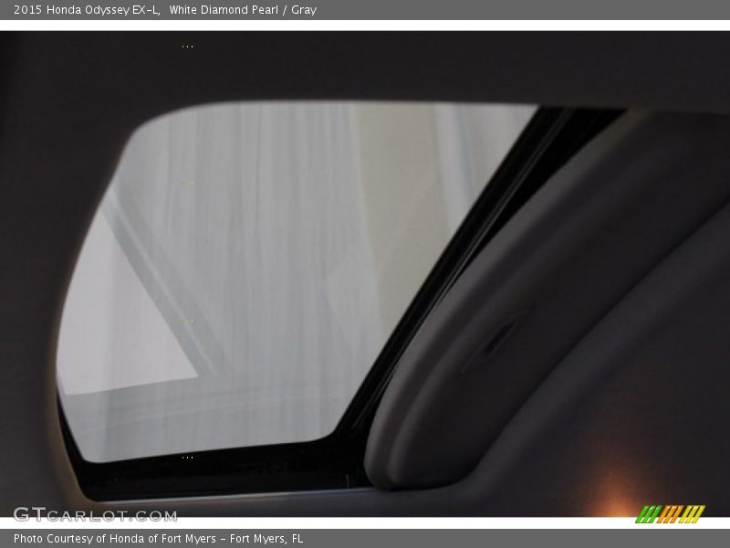 White Diamond Pearl / Gray 2015 Honda Odyssey EX-L