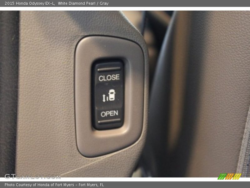 White Diamond Pearl / Gray 2015 Honda Odyssey EX-L