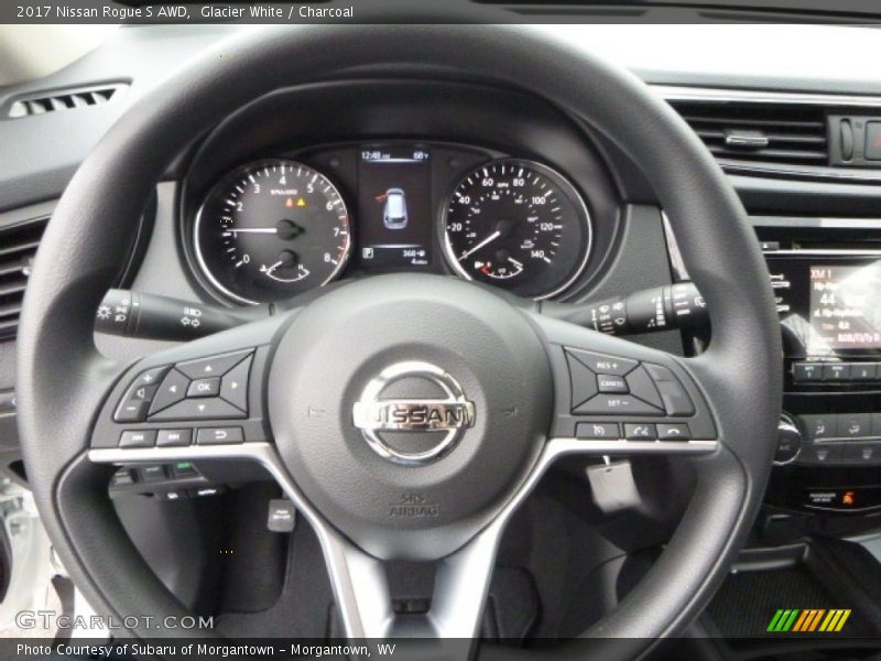 Glacier White / Charcoal 2017 Nissan Rogue S AWD