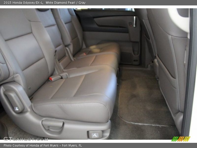 White Diamond Pearl / Gray 2015 Honda Odyssey EX-L