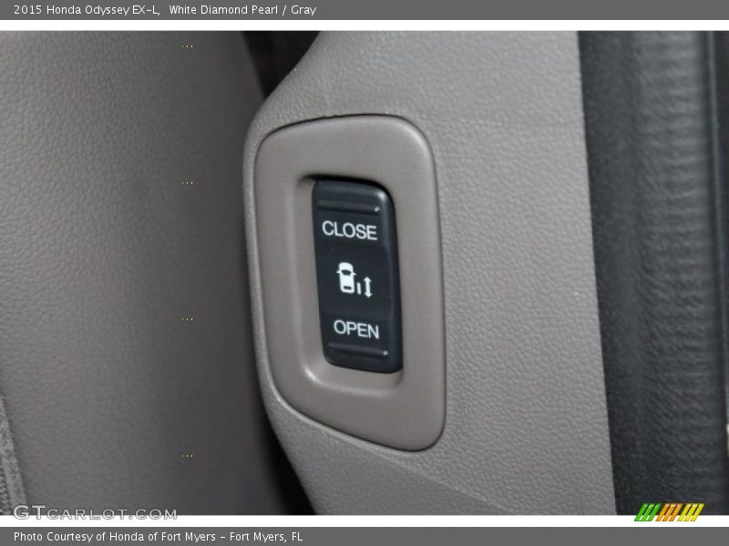 White Diamond Pearl / Gray 2015 Honda Odyssey EX-L