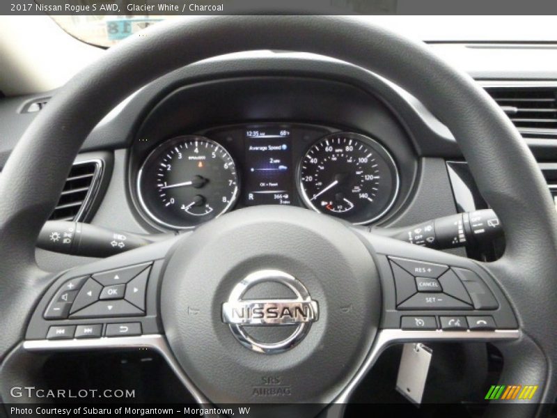 Glacier White / Charcoal 2017 Nissan Rogue S AWD