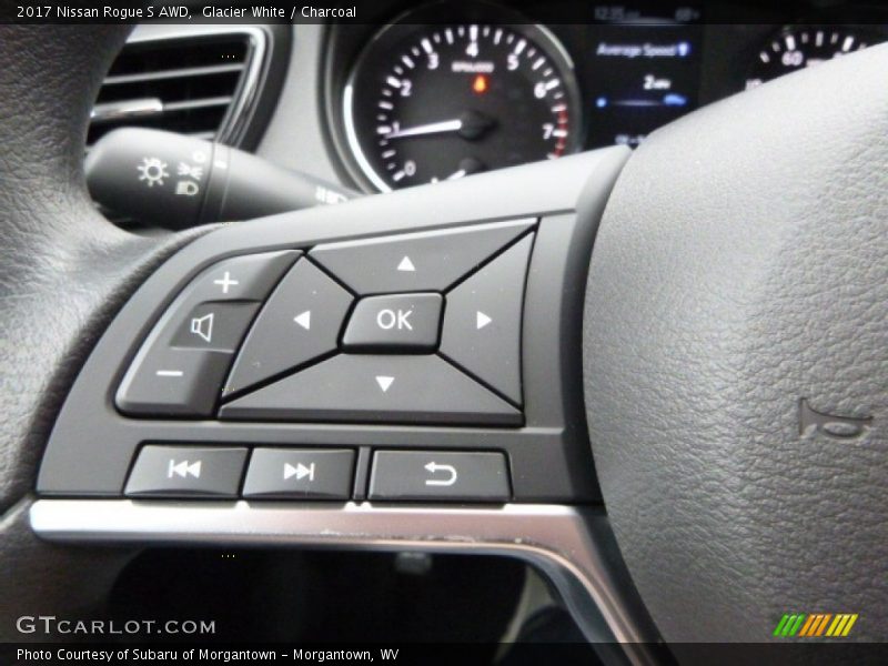 Glacier White / Charcoal 2017 Nissan Rogue S AWD