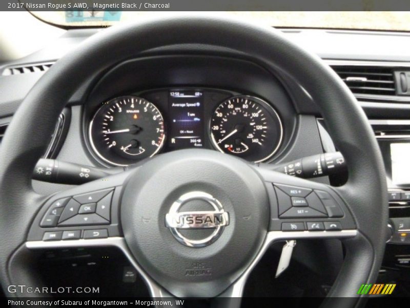Magnetic Black / Charcoal 2017 Nissan Rogue S AWD