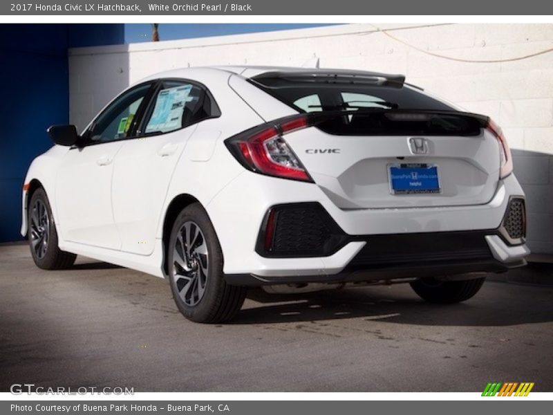 White Orchid Pearl / Black 2017 Honda Civic LX Hatchback