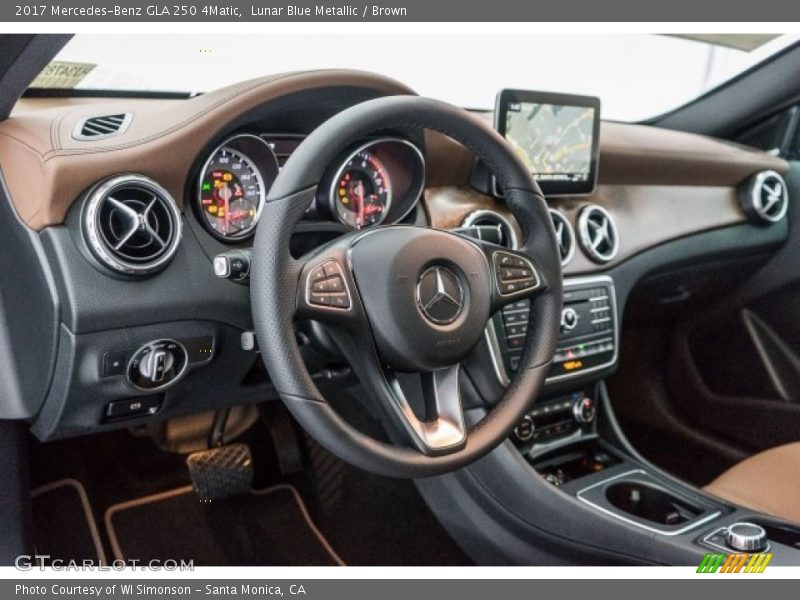 Lunar Blue Metallic / Brown 2017 Mercedes-Benz GLA 250 4Matic