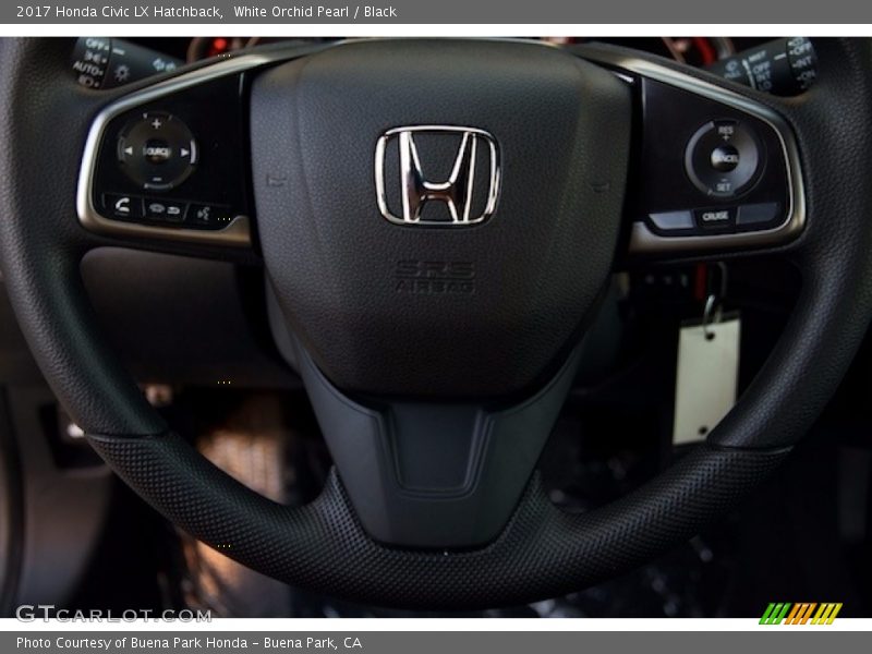 White Orchid Pearl / Black 2017 Honda Civic LX Hatchback