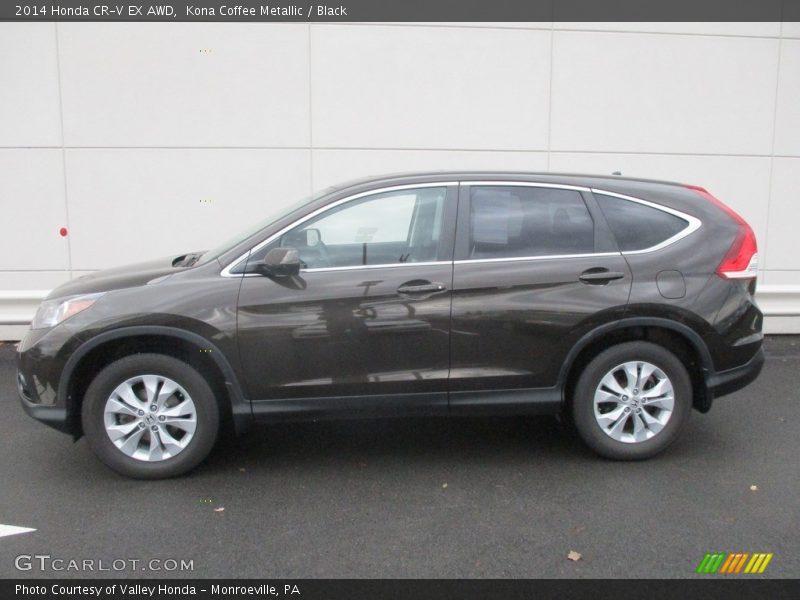 Kona Coffee Metallic / Black 2014 Honda CR-V EX AWD