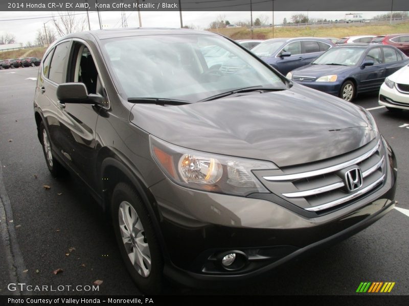 Kona Coffee Metallic / Black 2014 Honda CR-V EX AWD