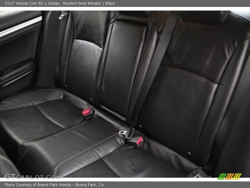 Modern Steel Metallic / Black 2017 Honda Civic EX-L Sedan