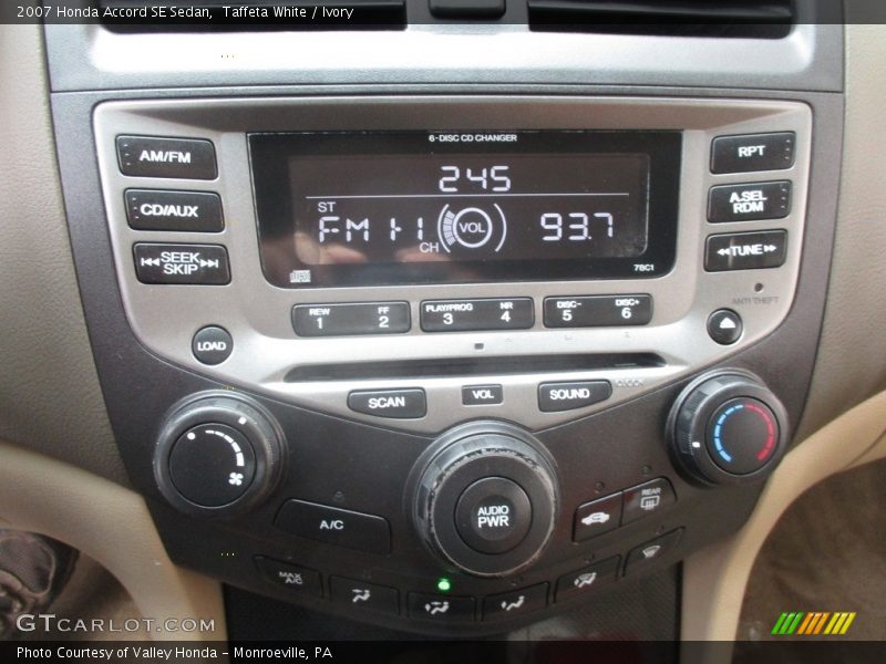 Taffeta White / Ivory 2007 Honda Accord SE Sedan