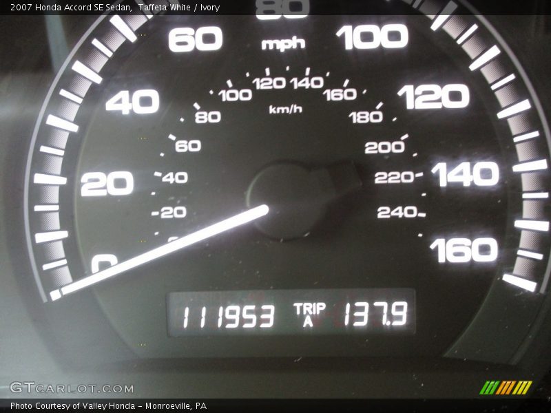 Taffeta White / Ivory 2007 Honda Accord SE Sedan