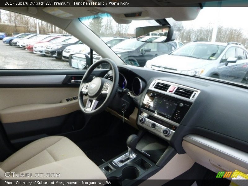 Tungsten Metallic / Warm Ivory 2017 Subaru Outback 2.5i Premium