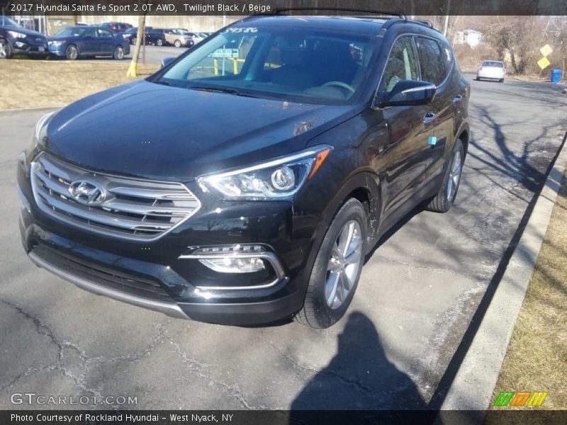 Twilight Black / Beige 2017 Hyundai Santa Fe Sport 2.0T AWD