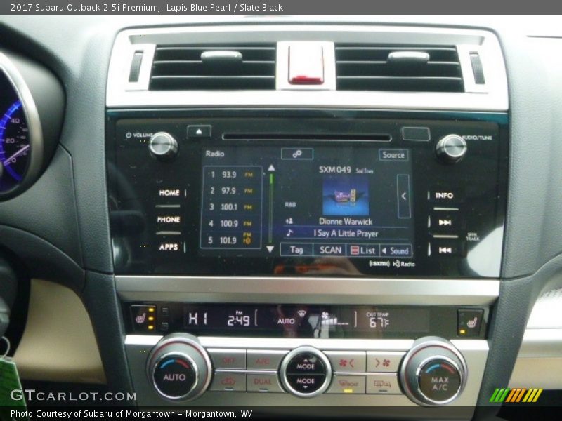 Lapis Blue Pearl / Slate Black 2017 Subaru Outback 2.5i Premium