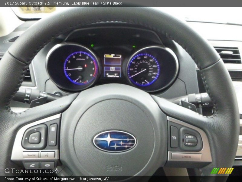 Lapis Blue Pearl / Slate Black 2017 Subaru Outback 2.5i Premium