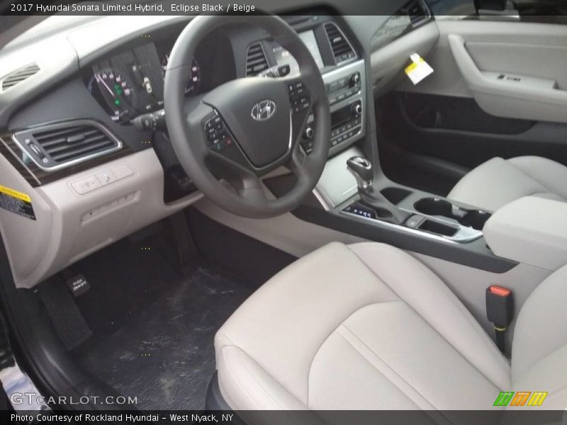  2017 Sonata Limited Hybrid Beige Interior