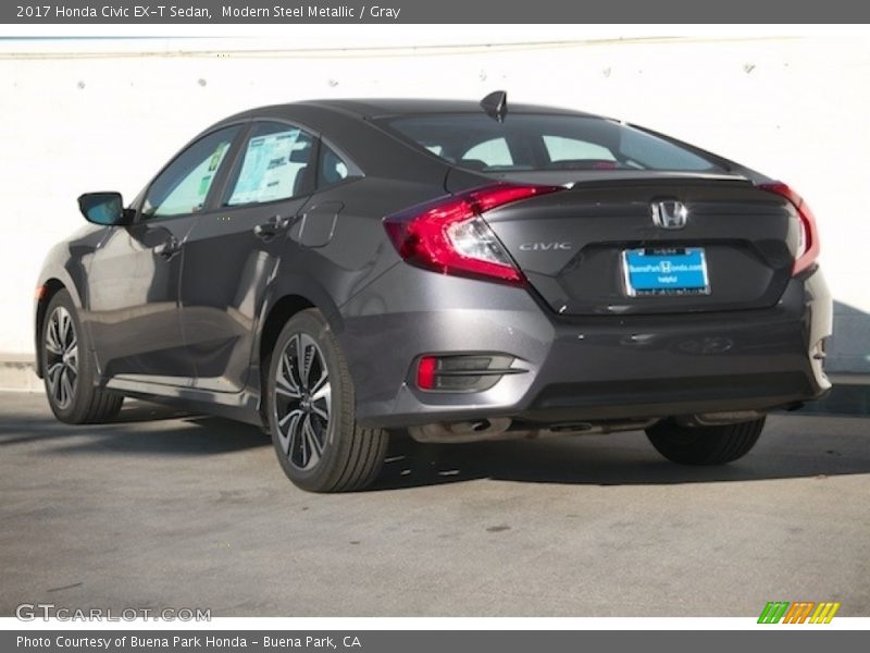 Modern Steel Metallic / Gray 2017 Honda Civic EX-T Sedan