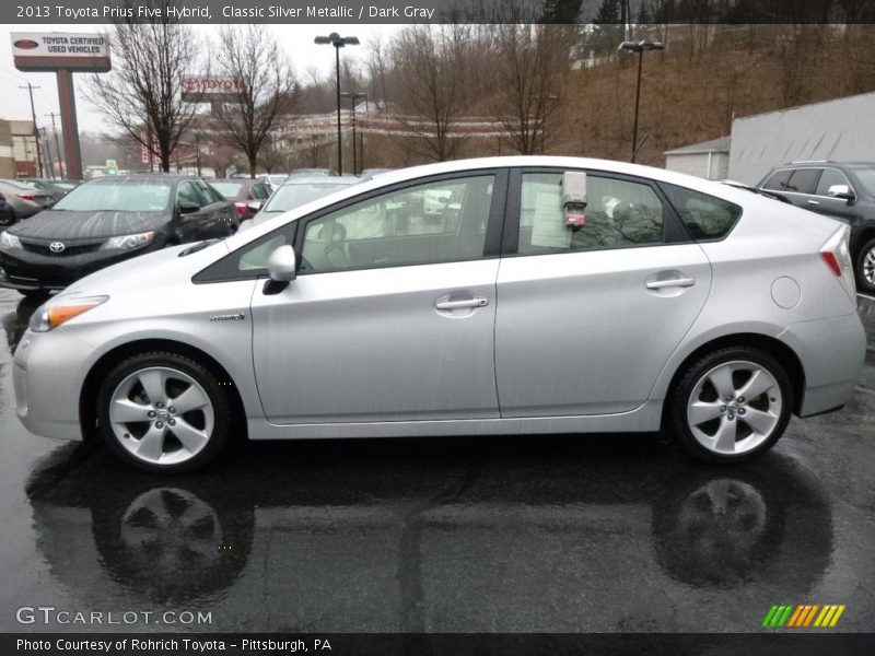 Classic Silver Metallic / Dark Gray 2013 Toyota Prius Five Hybrid