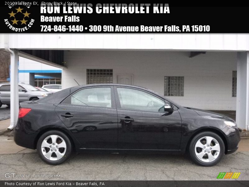 Ebony Black / Stone 2010 Kia Forte EX