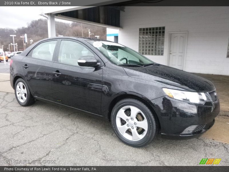 Ebony Black / Stone 2010 Kia Forte EX