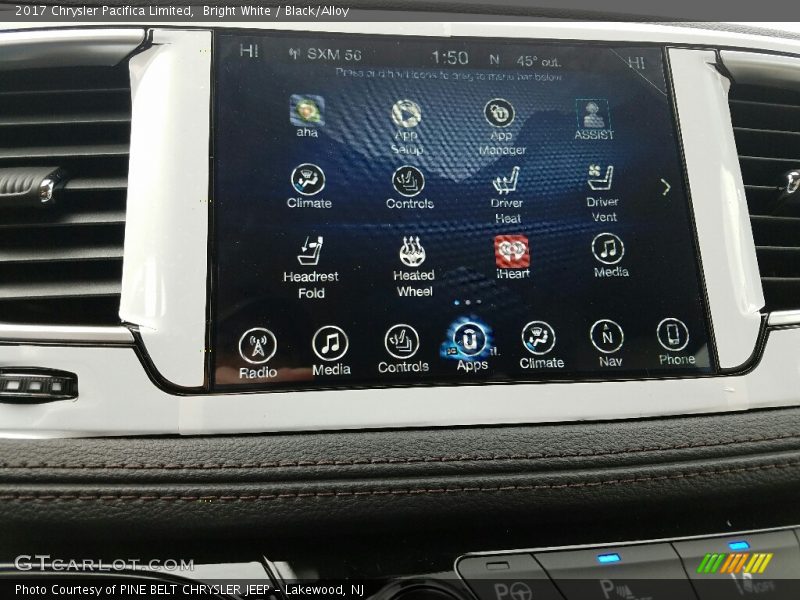 Bright White / Black/Alloy 2017 Chrysler Pacifica Limited