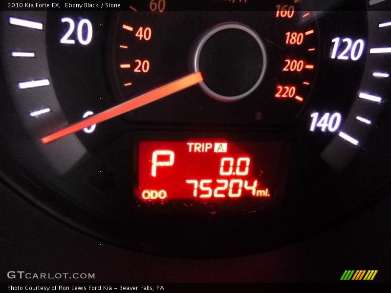 Ebony Black / Stone 2010 Kia Forte EX