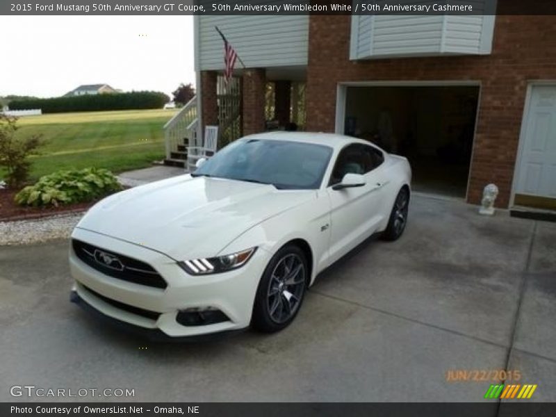 50th Anniversary Wimbledon White / 50th Anniversary Cashmere 2015 Ford Mustang 50th Anniversary GT Coupe