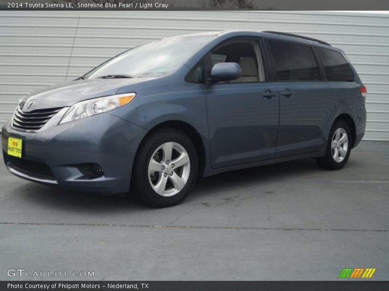 Shoreline Blue Pearl / Light Gray 2014 Toyota Sienna LE