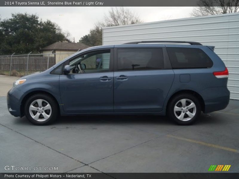 Shoreline Blue Pearl / Light Gray 2014 Toyota Sienna LE
