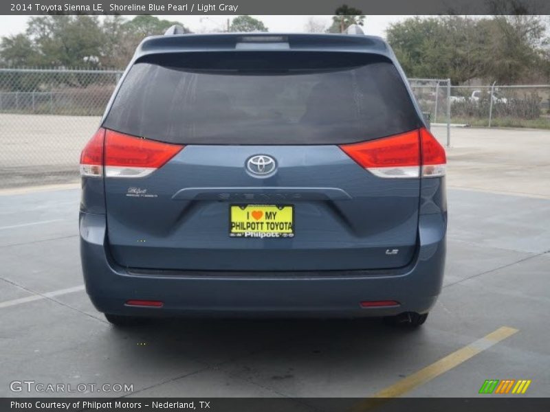 Shoreline Blue Pearl / Light Gray 2014 Toyota Sienna LE
