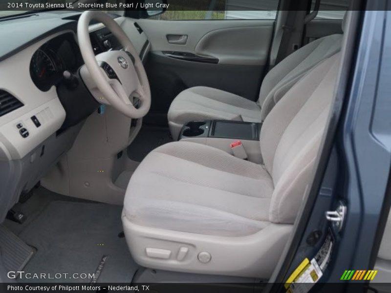 Shoreline Blue Pearl / Light Gray 2014 Toyota Sienna LE