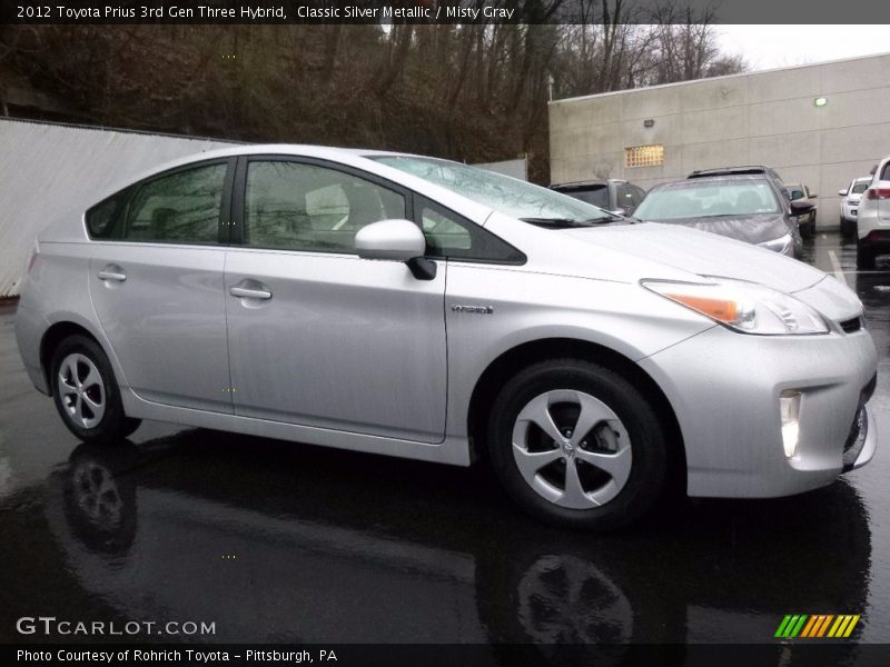 Classic Silver Metallic / Misty Gray 2012 Toyota Prius 3rd Gen Three Hybrid