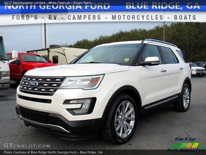 White Platinum / Ebony Black 2017 Ford Explorer Limited