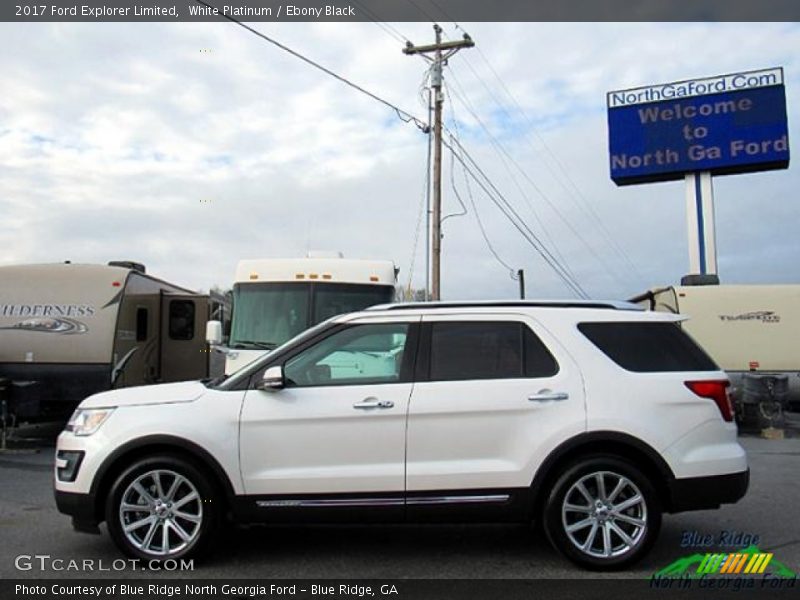 White Platinum / Ebony Black 2017 Ford Explorer Limited