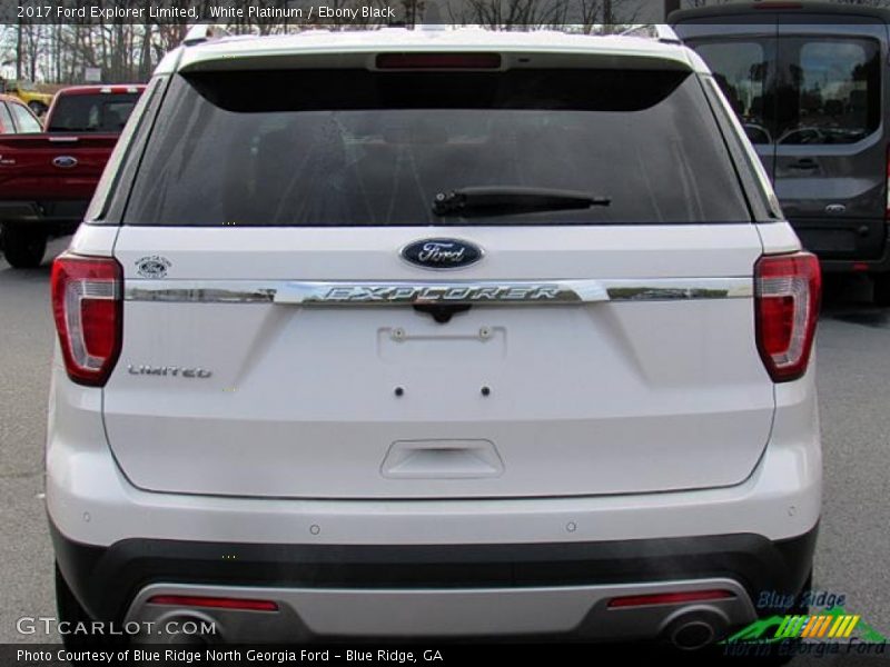 White Platinum / Ebony Black 2017 Ford Explorer Limited