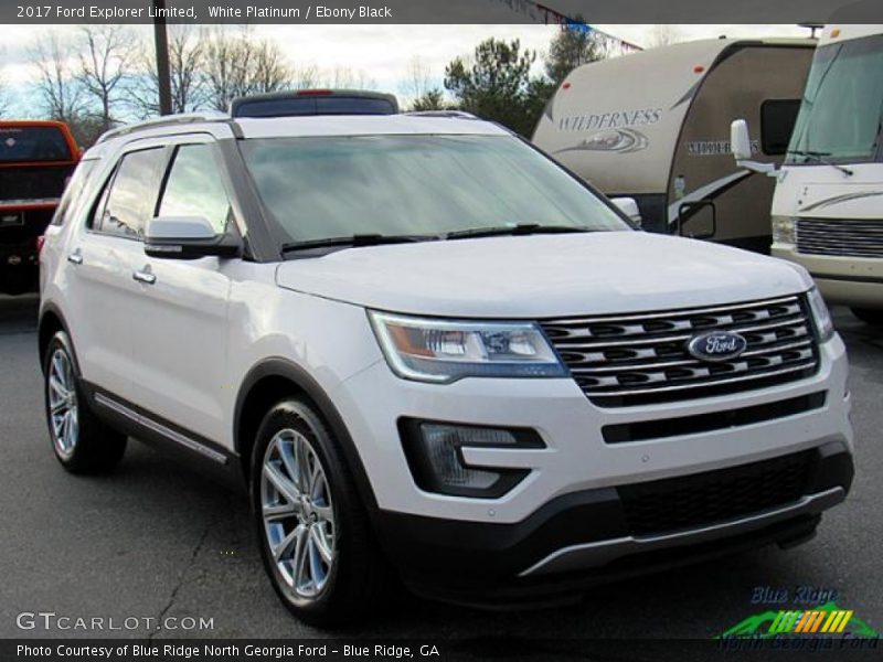 White Platinum / Ebony Black 2017 Ford Explorer Limited