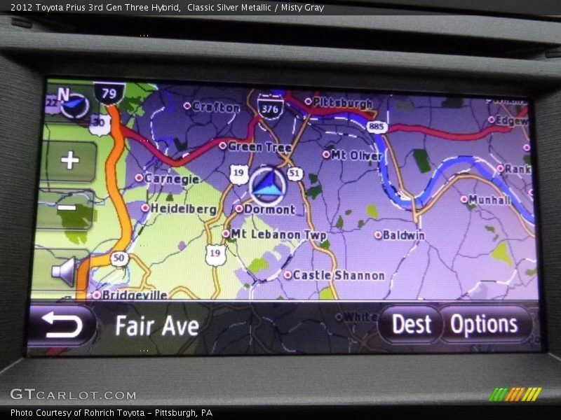 Classic Silver Metallic / Misty Gray 2012 Toyota Prius 3rd Gen Three Hybrid