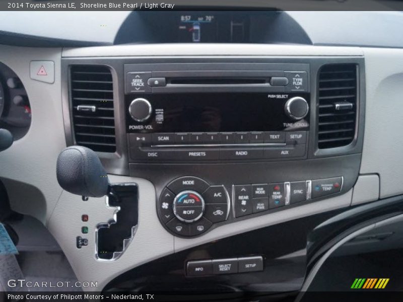 Shoreline Blue Pearl / Light Gray 2014 Toyota Sienna LE