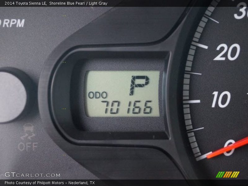 Shoreline Blue Pearl / Light Gray 2014 Toyota Sienna LE
