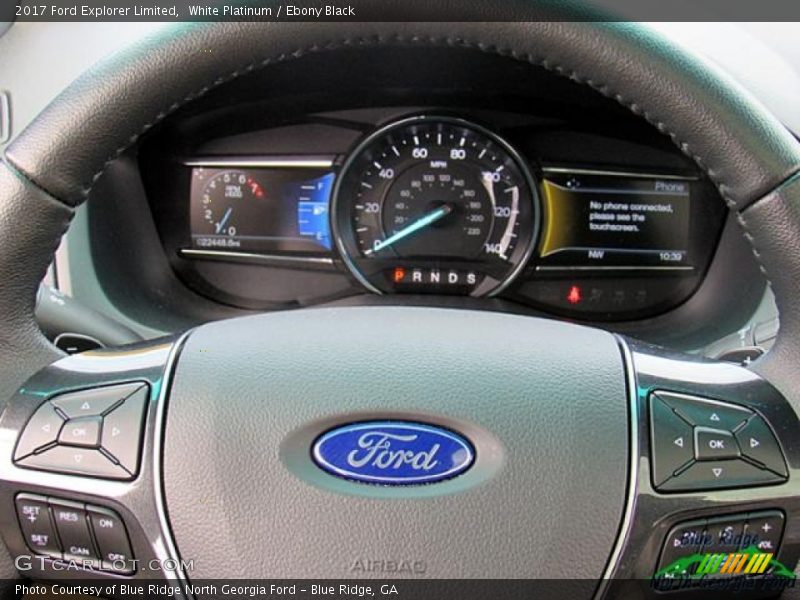 White Platinum / Ebony Black 2017 Ford Explorer Limited
