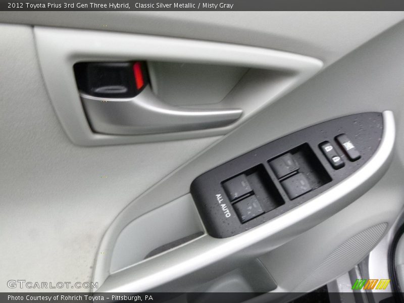 Classic Silver Metallic / Misty Gray 2012 Toyota Prius 3rd Gen Three Hybrid