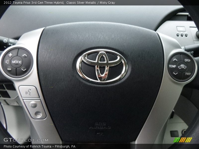 Classic Silver Metallic / Misty Gray 2012 Toyota Prius 3rd Gen Three Hybrid