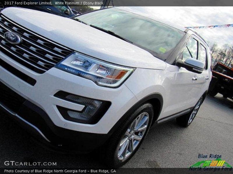White Platinum / Ebony Black 2017 Ford Explorer Limited