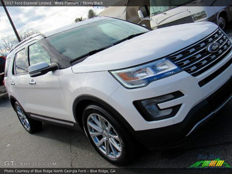 White Platinum / Ebony Black 2017 Ford Explorer Limited