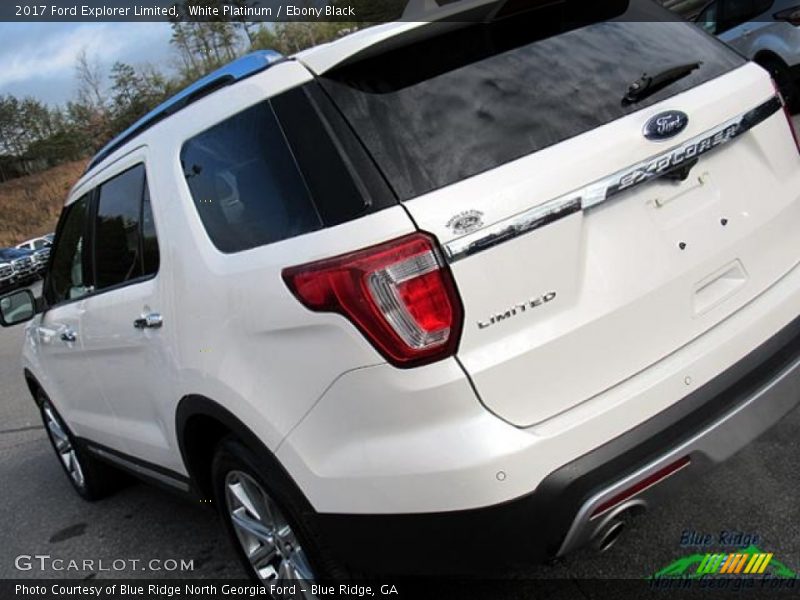 White Platinum / Ebony Black 2017 Ford Explorer Limited