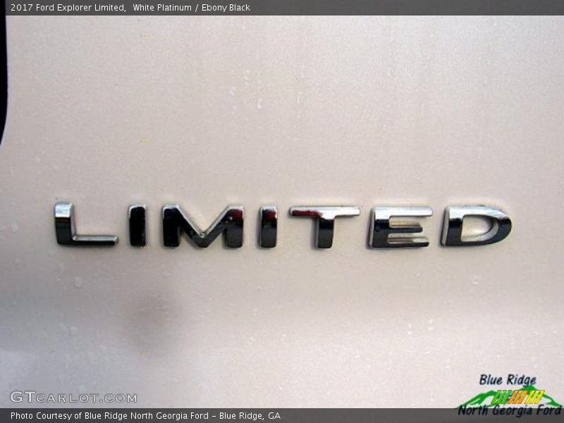 White Platinum / Ebony Black 2017 Ford Explorer Limited
