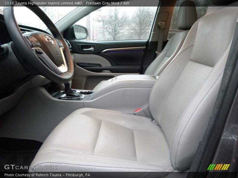 Predawn Gray Mica / Ash 2016 Toyota Highlander Hybrid Limited AWD